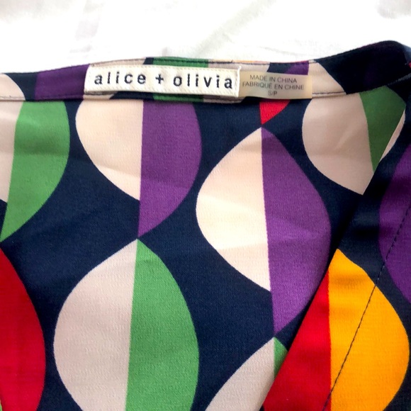 Alice + Olivia sheer multicolor button-up - Picture 2 of 3